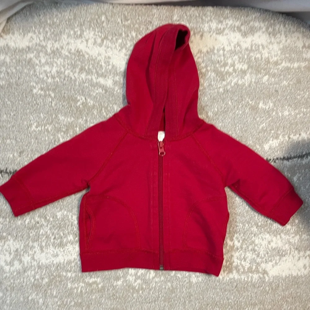 Hanna Andersson Red Kids Organic Thick Cotton‎ Zip Hoodie Peru